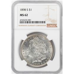 1898-S $1 Morgan Silver Dollar Coin NGC MS62