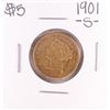Image 1 : 1901-S $5 Liberty Head Half Eagle Gold Coin