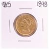 Image 1 : 1898 $5 Liberty Head Half Eagle Gold Coin