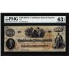 Image 1 : 1862 $100 Confederate States of America Note T-41 PMG Choice Uncirculated 63EPQ