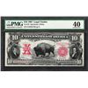 Image 1 : 1901 $10 Bison Legal Tender Note Fr.122 PMG Extremely Fine 40