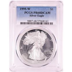 1995-W $1 Proof American Silver Eagle Coin PCGS PR68DCAM