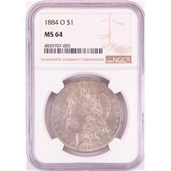 1884-O $1 Morgan Silver Dollar Coin NGC MS64