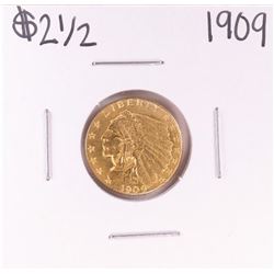 1909 $2 1/2 Indian Head Quarter Eagle Gold Coin