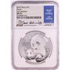 Image 1 : 2019 China 10 Yuan Panda Silver Coin NGC MS70 Early Releases Joel Iskowitz Signature