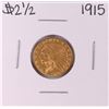 Image 1 : 1915 $2 1/2 Indian Head Quarter Eagle Gold Coin