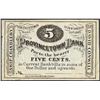 Image 1 : 1862 Five Cents Provincetown, Massachusetts Obsolete Bank Note