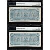 Image 2 : Consecutive 1864 $50 Confederate States of America Notes PMG About Uncirculated 58EPQ