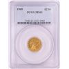 Image 1 : 1909 $2 1/2 Indian Head Quarter Eagle Gold Coin PCGS MS61