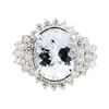 Image 2 : 14KT White Gold 7.00 ctw Aquamarine and Diamond Ring