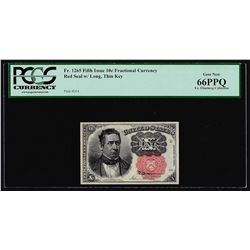 1874 Fifth Issue Ten Cent Fractional Currency Note Fr.1265 PCGS Gem New 66PPQ