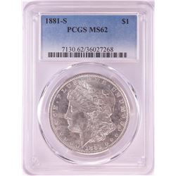 1881-S $1 Morgan Silver Dollar Coin PCGS MS62