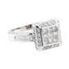 Image 1 : 14KT White Gold 1.45 ctw Diamond Ring