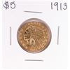 Image 1 : 1913 $5 Indian Head Half Eagle Gold Coin