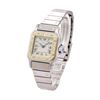 Image 2 : Cartier Ladies Santos Stainless Steel & 18KT Yellow Gold 0.40 ctw Diamond Wristwatch