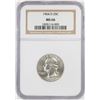 Image 1 : 1964-D Washington Quarter Coin NGC MS66