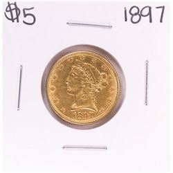 1897 $5 Liberty Head Half Eagle Gold Coin