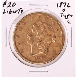 1876-S Type 2 $20 Liberty Head Double Eagle Gold Coin