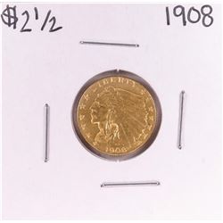 1908 $2 1/2 Indian Head Quarter Eagle Gold Coin