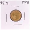 Image 1 : 1908 $2 1/2 Indian Head Quarter Eagle Gold Coin