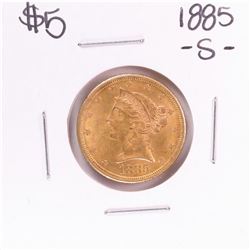 1885-S $5 Liberty Head Half Eagle Gold Coin