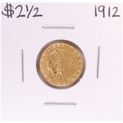 1912 $2 1/2 Indian Head Quarter Eagle Gold Coin