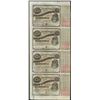 Image 1 : Uncut Sheet of (4) State of Louisiana Baby Bond Obsolete Notes