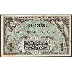 Series 481 $1 Military Payment Certificate Note