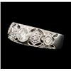 Image 2 : 14KT White Gold 0.42 ctw Diamond Ring