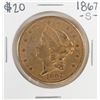 Image 1 : 1867-S $20 Liberty Head Double Eagle Gold Coin