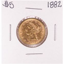 1882 $5 Liberty Head Half Eagle Gold Coin