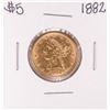 Image 1 : 1882 $5 Liberty Head Half Eagle Gold Coin
