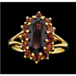 14KT Yellow Gold Ladies 3.10 ctw Garnet Ring