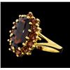 Image 2 : 14KT Yellow Gold Ladies 3.10 ctw Garnet Ring