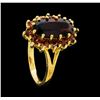Image 4 : 14KT Yellow Gold Ladies 3.10 ctw Garnet Ring