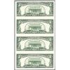 Image 2 : Uncut Sheet of (4) 1995 $5 Federal Reserve Notes Boston