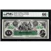 Image 1 : 1872 $20 State of South Carolina Revenue Bond Obsolete Note PMG Gem Uncirculated 66EPQ