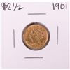 Image 1 : 1901 $2 1/2 Liberty Head Quarter Eagle Gold Coin