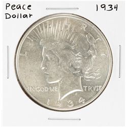 1934 $1 Peace Silver Dollar Coin