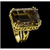 Image 4 : 10KT Yellow Gold Ladies 21.00 ctw Smoky Quartz Ring