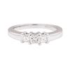 Image 2 : 14KT White Gold 0.55 ctw Diamond Ring