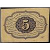 Image 2 : July 17, 1862 Five Cents First Issue Fractional Currency Note