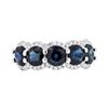 Image 2 : 14KT White Gold 5.16 ctw Sapphire and Diamond Ring