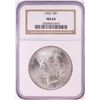 Image 1 : 1922 $1 Peace Silver Dollar Coin NGC MS65