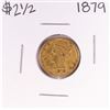 Image 1 : 1879 $2 1/2 Liberty Head Quarter Eagle Gold Coin