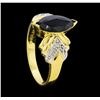 Image 4 : 14KT Yellow Gold Ladies 2.00 ctw Sapphire and Diamond Ring