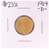 Image 1 : 1914-D $2 1/2 Indian Head Quarter Eagle Gold Coin