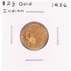 Image 1 : 1926 $2 1/2 Indian Head Quarter Eagle Gold Coin