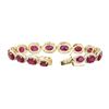 Image 3 : 40.27 ctw Ruby and Diamond Bracelet - 14KT Yellow Gold