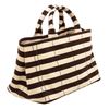 Image 3 : Prada Black White Canvas Medium Canapa Shopping Tote Bag
